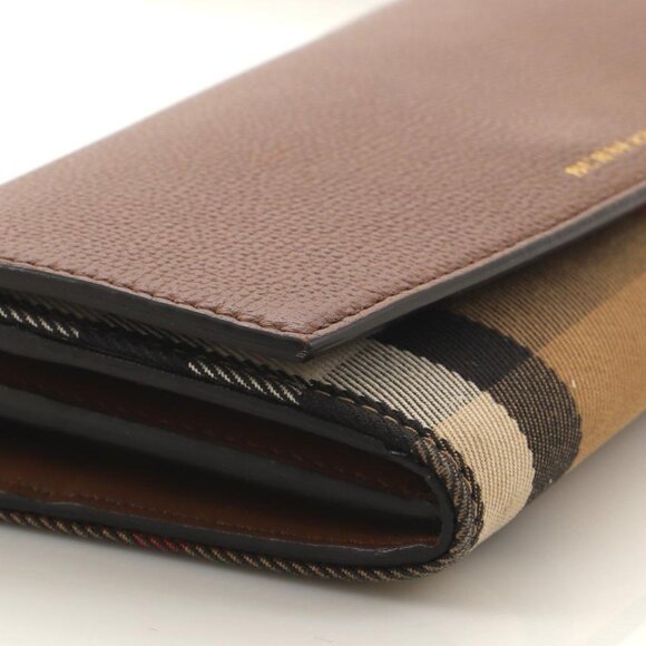 NWT BURBERRY HOUSE CHECK DERBY LEATHER CANVAS HENLEY CROSSBODY BAG CLUTCH - Picture 5 of 10